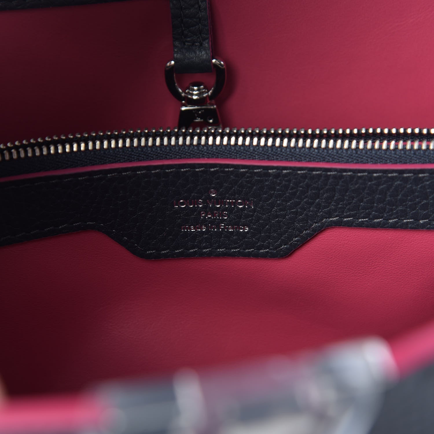 Louis Vuitton Taurillon Capucines MM Cobalt Fuchsia 6 of 10