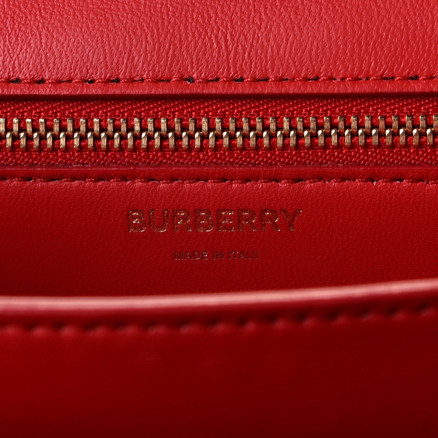 Grainy Calfskin Monogram Embossed Small TB Chain Bag Bright Red