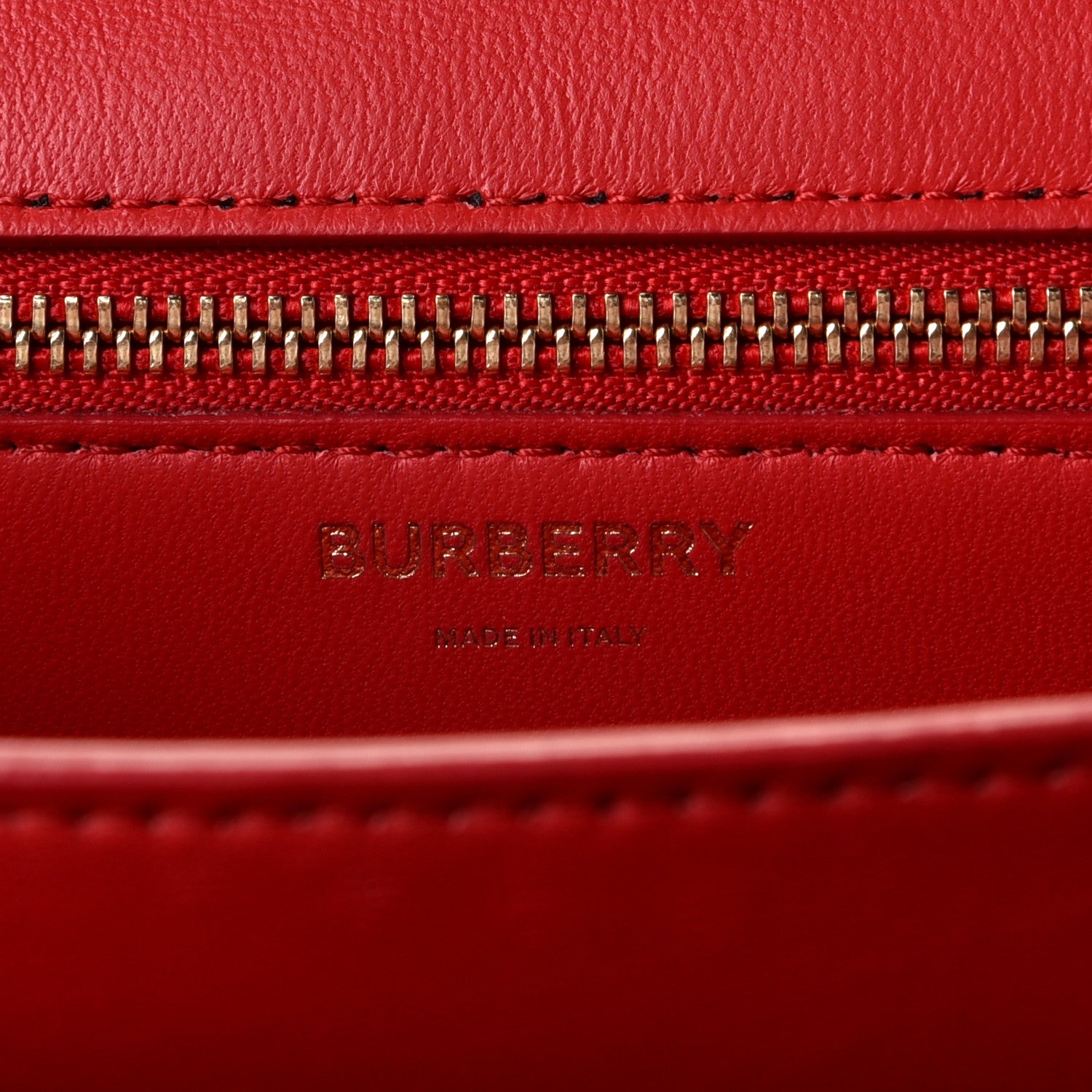 Burberry Grainy Calfskin Monogram Embossed Small TB Chain Bag Bright Red 10 of 10