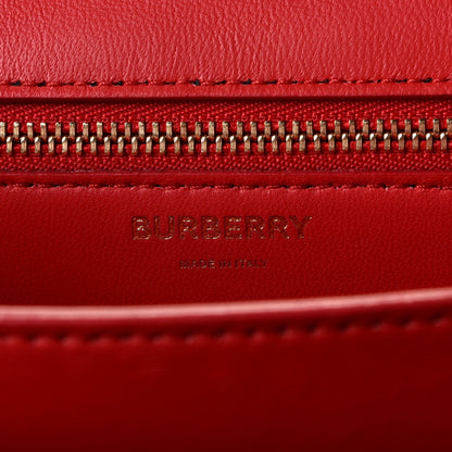 Burberry Grainy Calfskin Monogram Embossed Small TB Chain Bag Bright Red 10 of 10