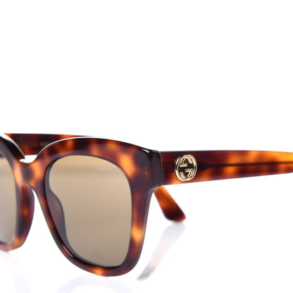 Gucci Acetate Square Frame Sunglasses GG0029S Tortoise 7 of 10