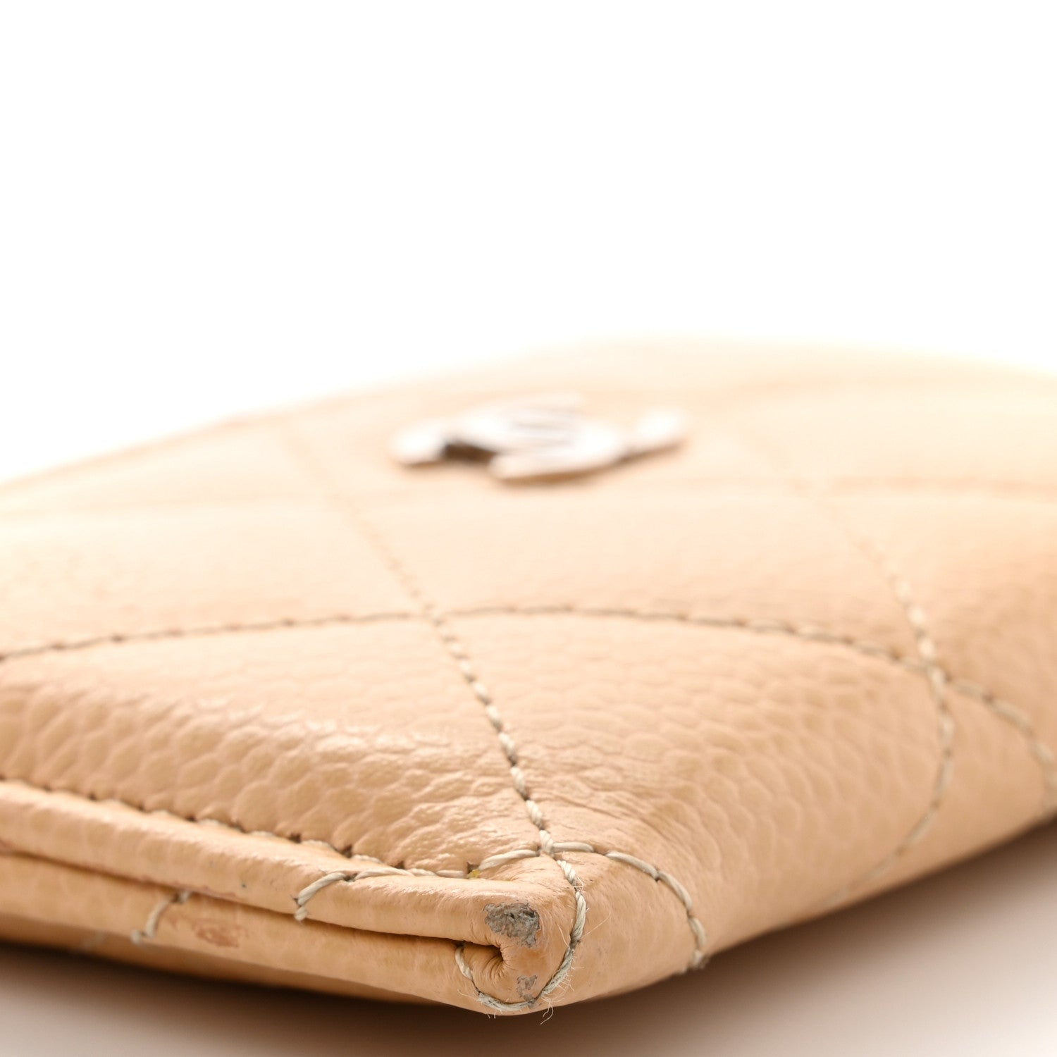 Chanel Caviar Quilted Card Holder Beige 8 of 13