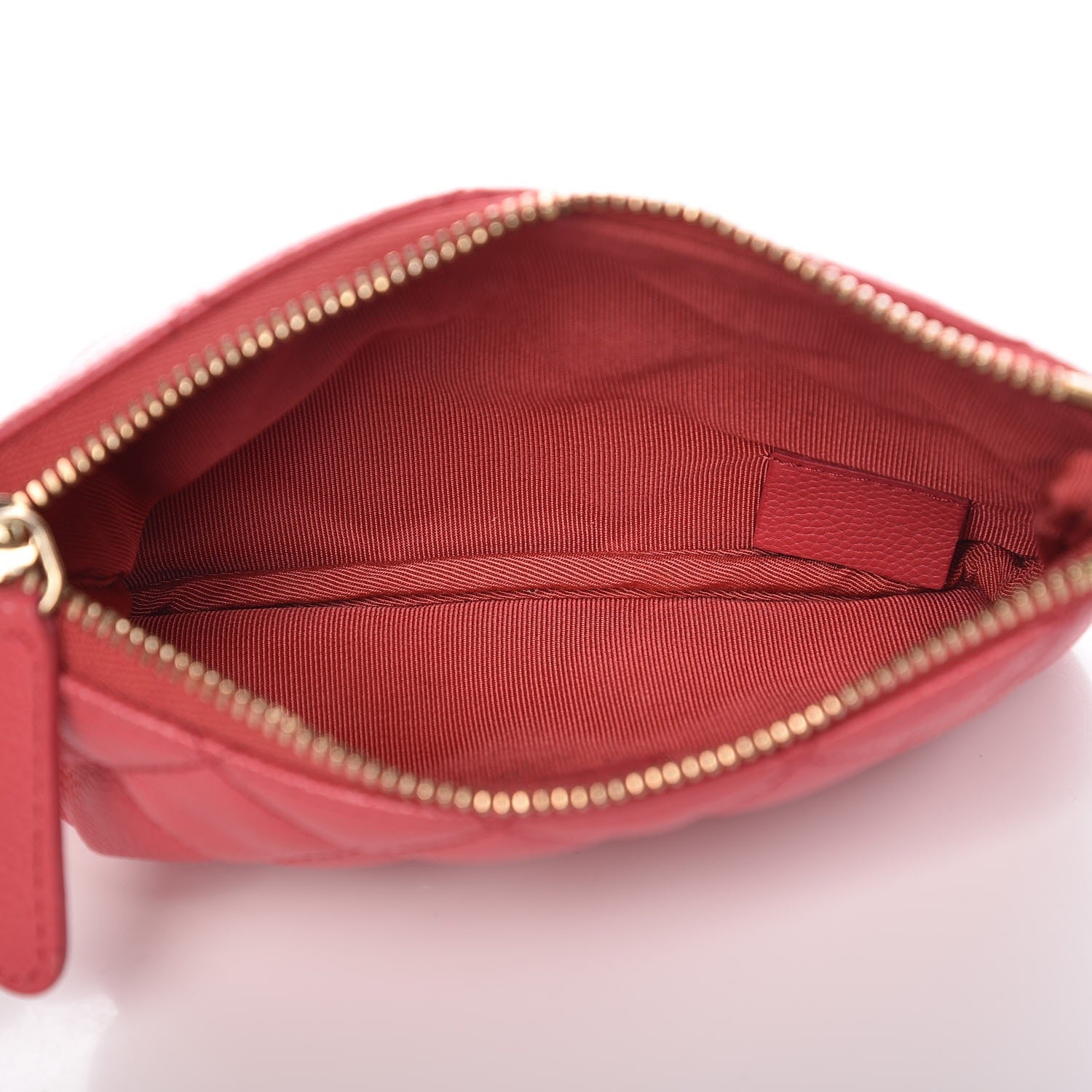 Chanel Caviar Quilted Small Cosmetic Case Dark Pink 5 of 8