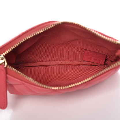 Chanel Caviar Quilted Small Cosmetic Case Dark Pink 5 of 8