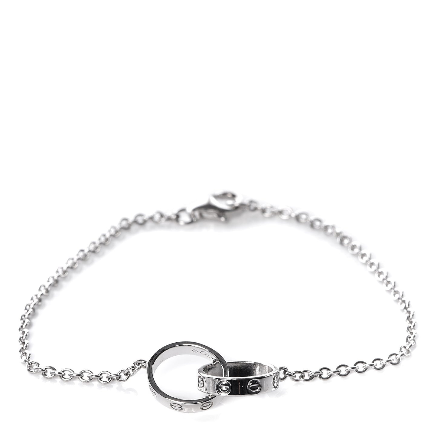 18K White Gold Interlocking LOVE Bracelet