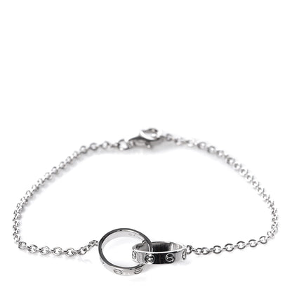 Cartier 18K White Gold Interlocking LOVE Bracelet 1 of 8