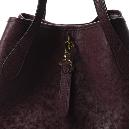 Burberry Grainy Calfskin Medium Honeybrook Tote Dark Plum 8 of 11