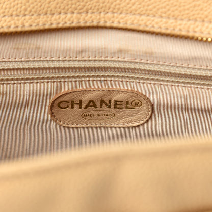 Chanel Caviar Shoulder Bag Beige 10 of 12