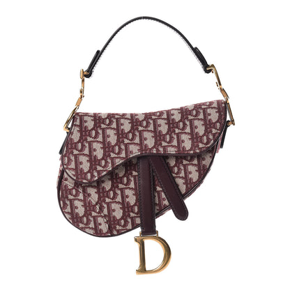 Christian Dior Oblique Mini Saddle Bag Bordeaux 1 of 10