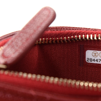 Chanel Caviar Quilted Flap Zip Card Holder Dark Red 7 of 8