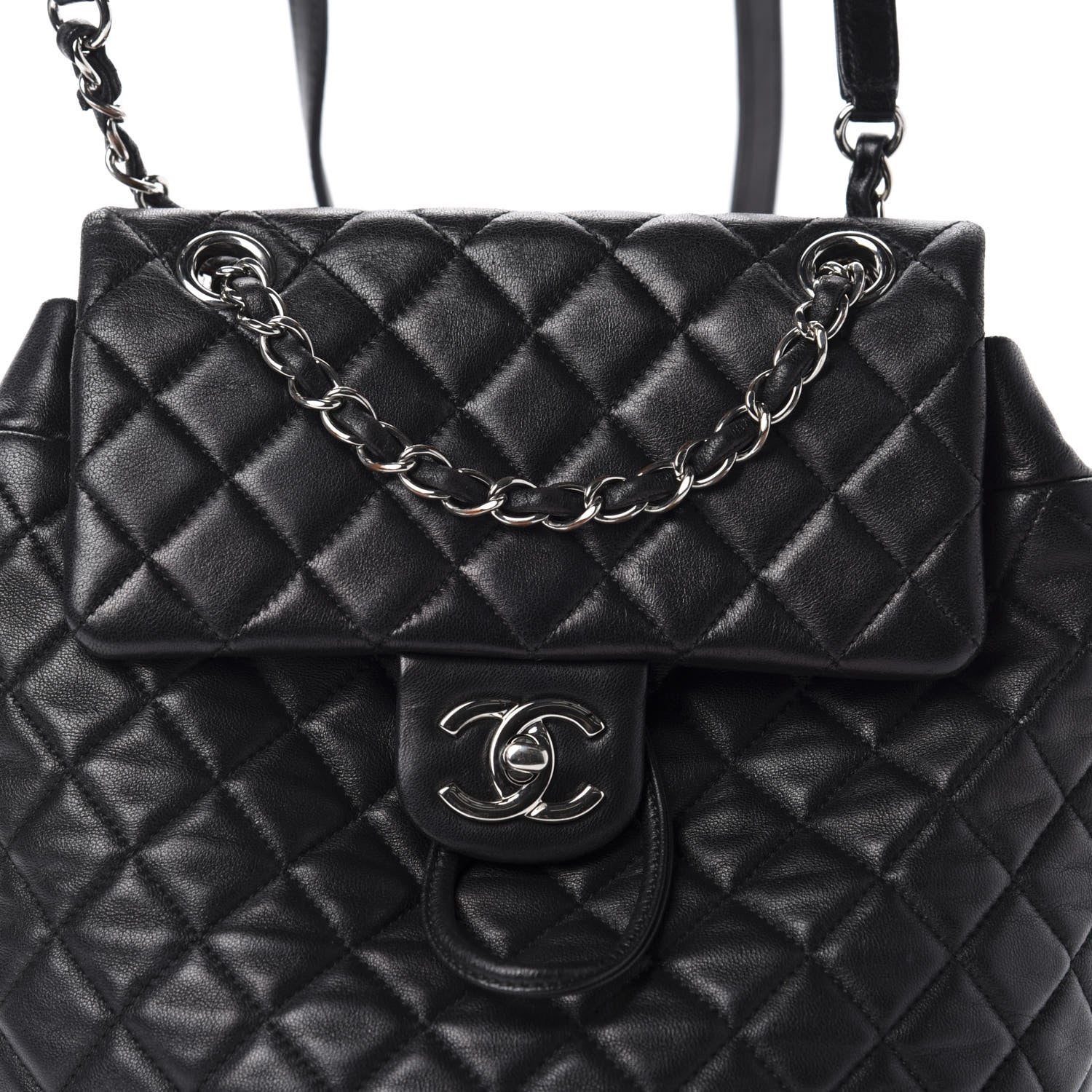 Chanel Lambskin Quilted Small Urban Spirit Backpack Black 9 of 9