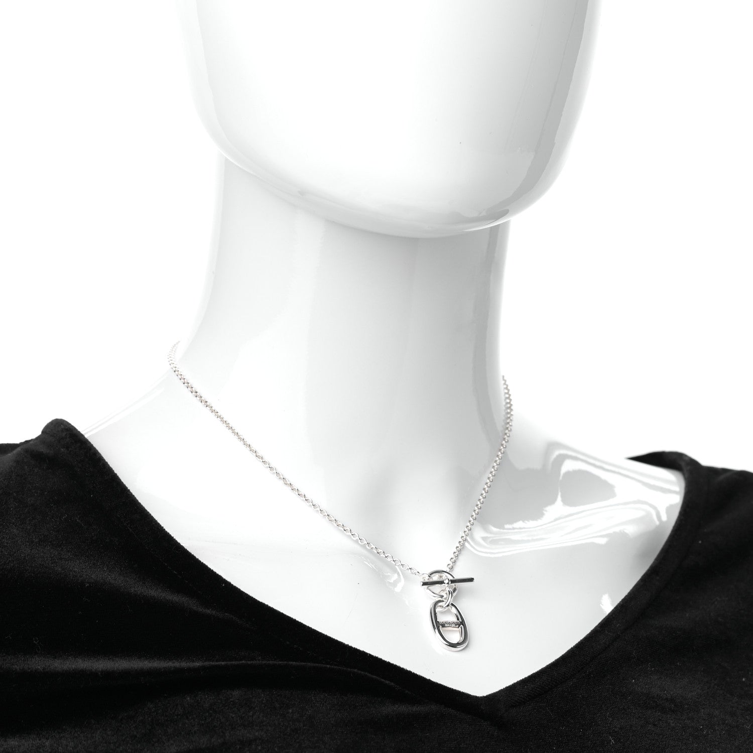 Hermes Sterling Silver Amulette Chaine d'Ancre Necklace 2 of 6