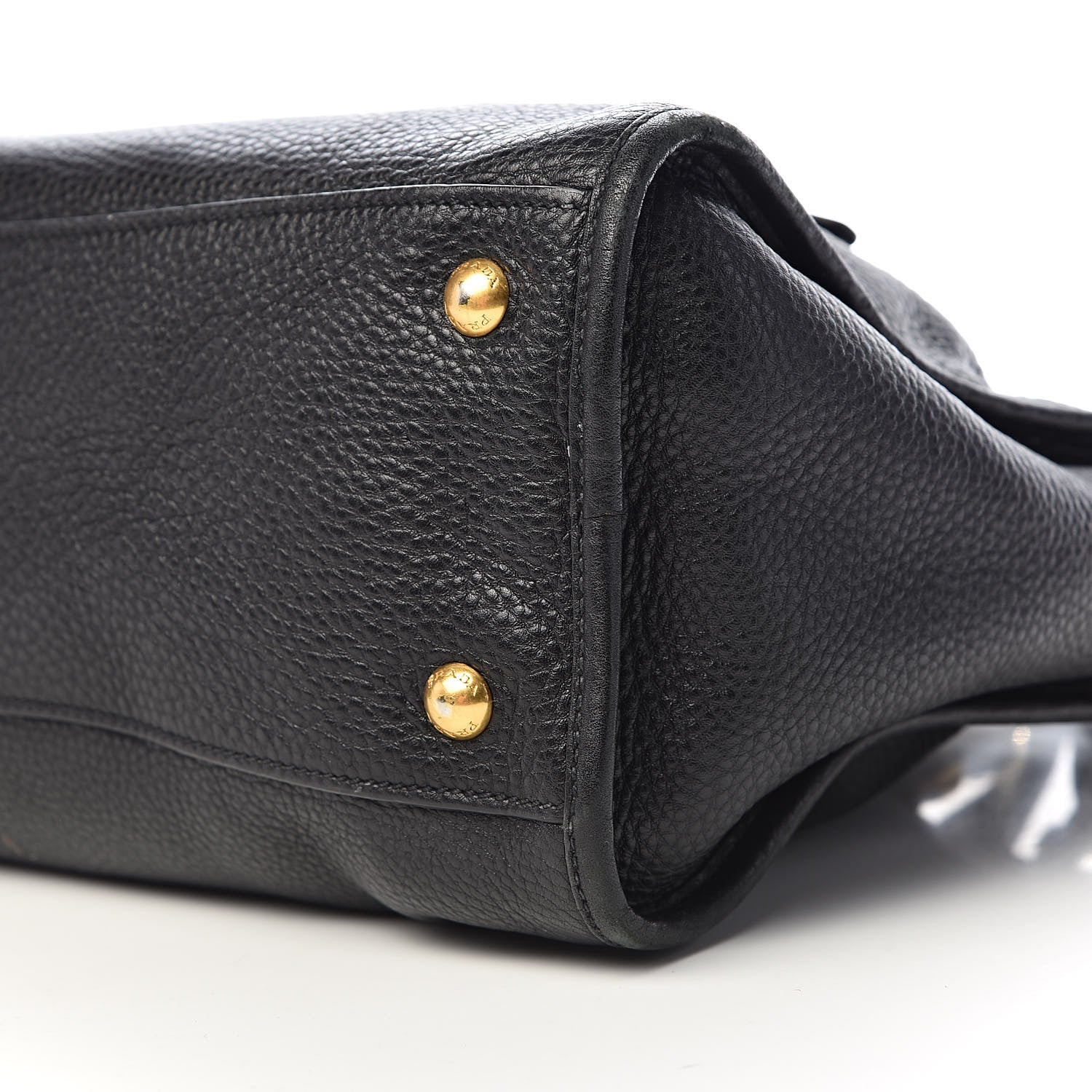 Prada Vitello Daino Shopping Satchel Black 11 of 12