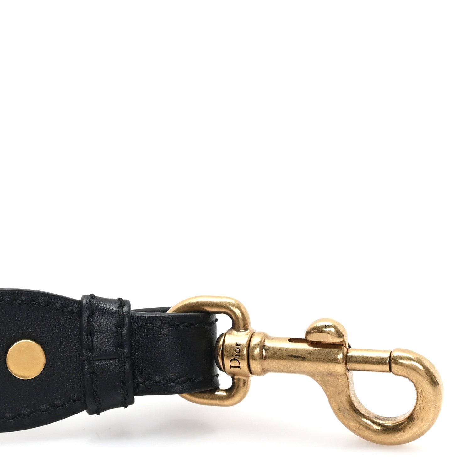 Christian Dior Canvas Embroidered Adjustable Shoulder Strap Black 3 of 4