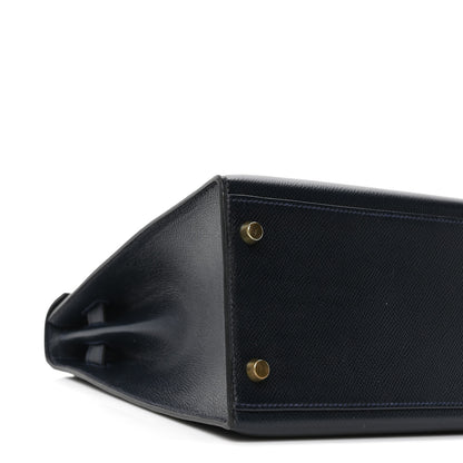 Hermes Courchevel Kelly Sellier 32 Bleu Marine 9 of 10