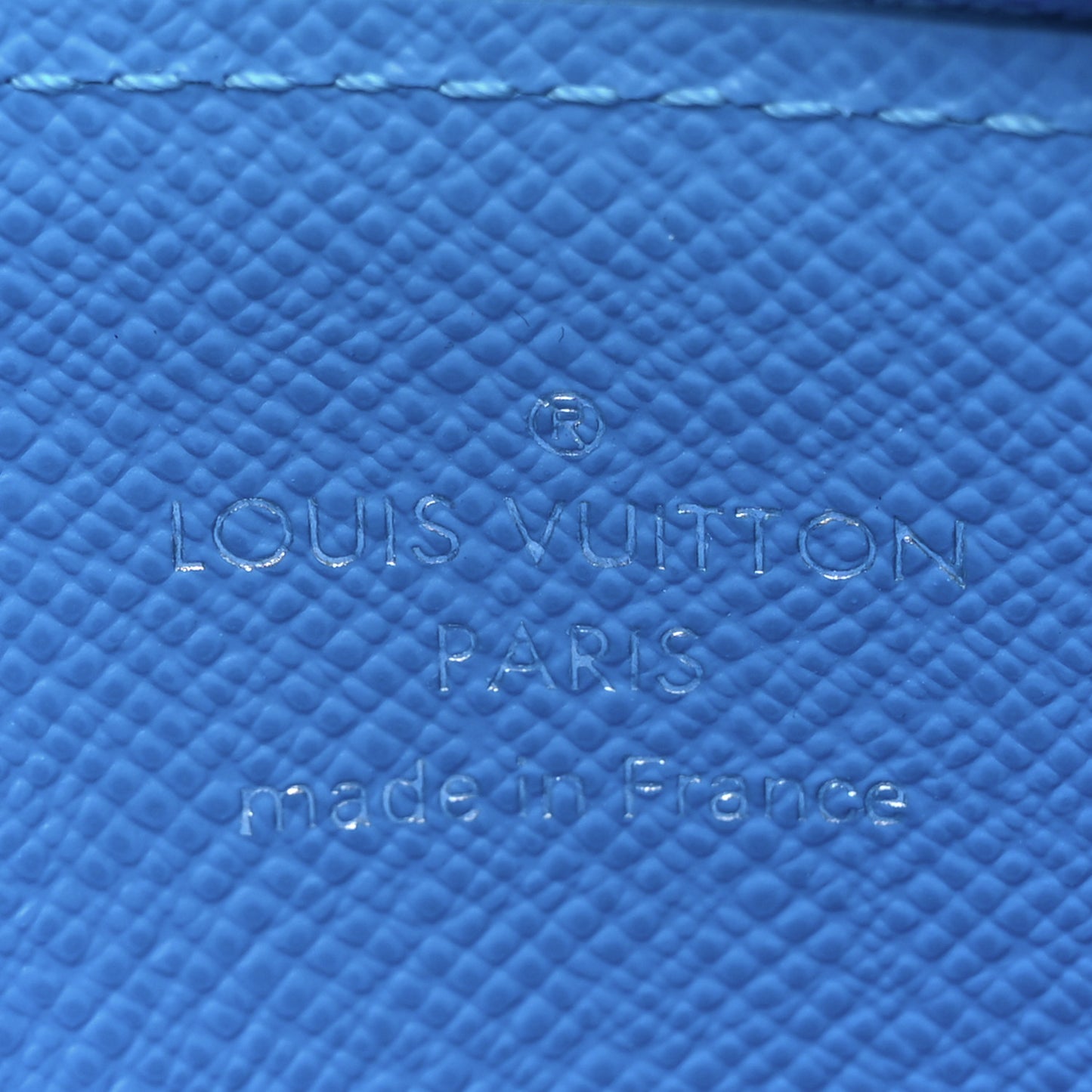 Monogram Zipped Romy Card Holder Gaston Blue