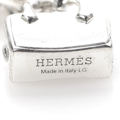 Hermes Sterling Silver Five Bags Amulette Charm Bracelet LG 5 of 6