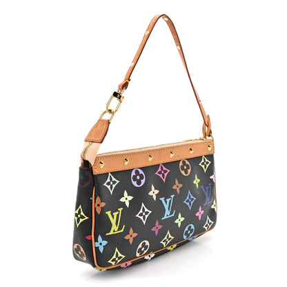 Louis Vuitton Monogram Multicolor Pochette Accessories Black 3 of 18