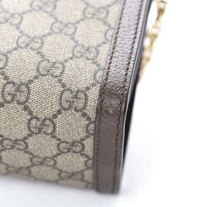 Gucci GG Supreme Monogram Web Medium Ophidia Chain Shoulder Bag Brown 10 of 11
