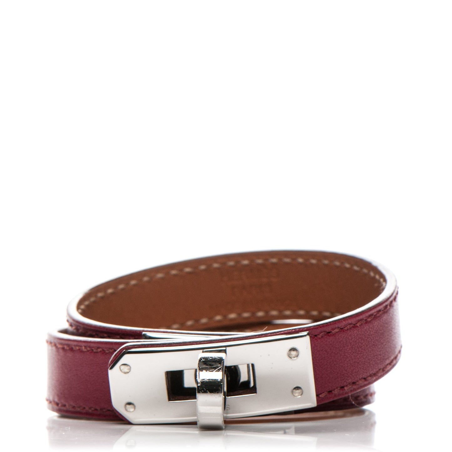 Tadelakt Kelly Double Tour Bracelet XS Rubis