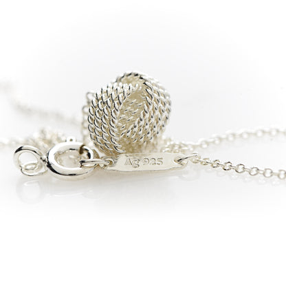 Tiffany Sterling Silver Twist Knot Pendant Necklace 5 of 7