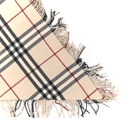 Burberry Wool Giant Check Cape Scarf Ivory 2 of 3