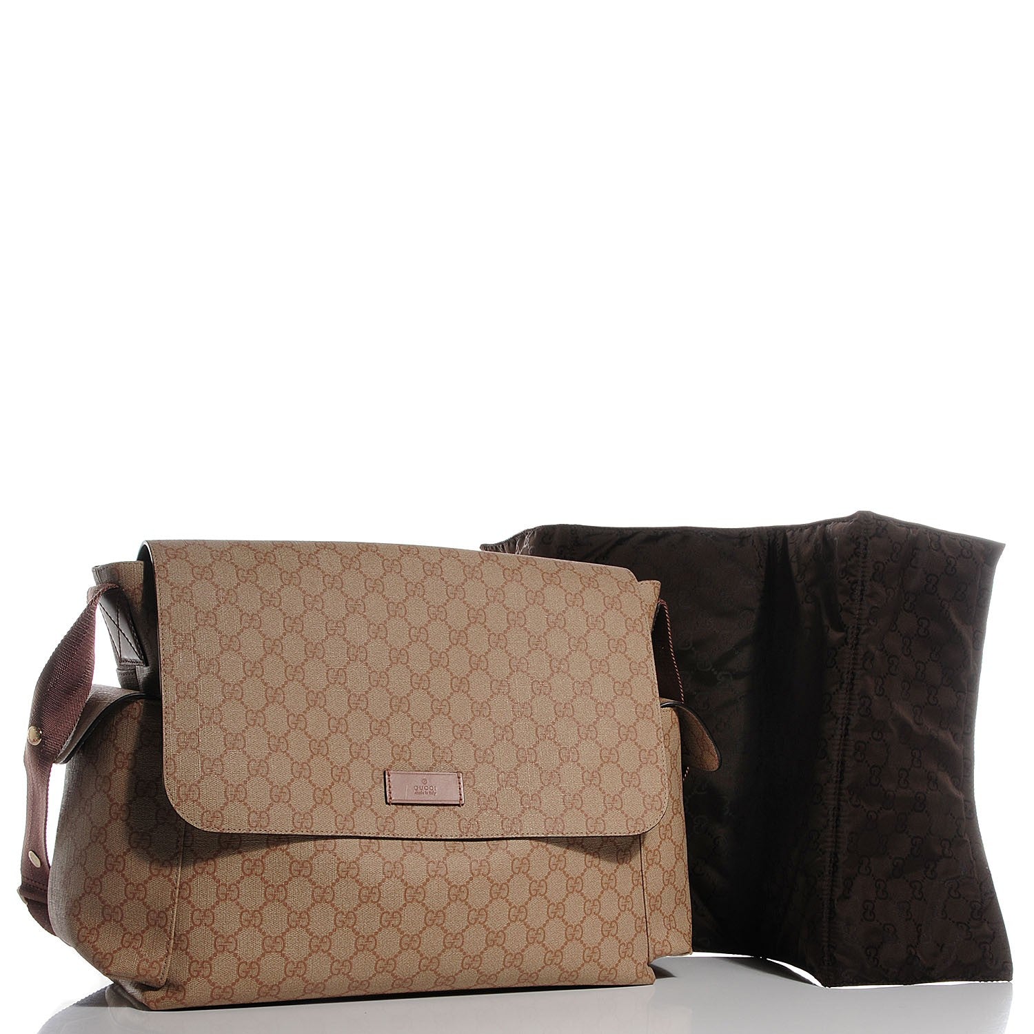 Gucci GG Plus Monogram Messenger Diaper Bag Brown 5 of 10