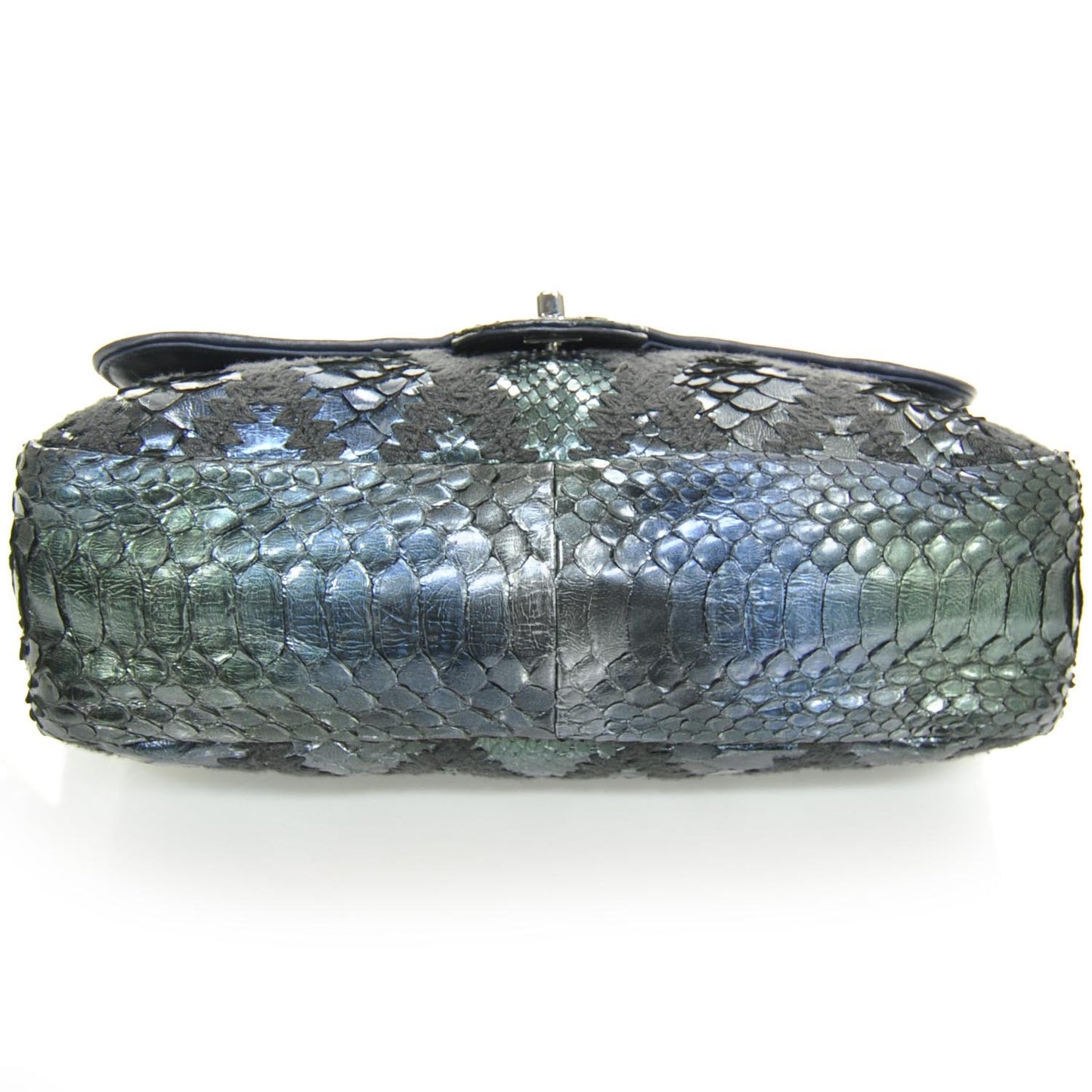 Python Crochet Stitched Jumbo Flap Blue