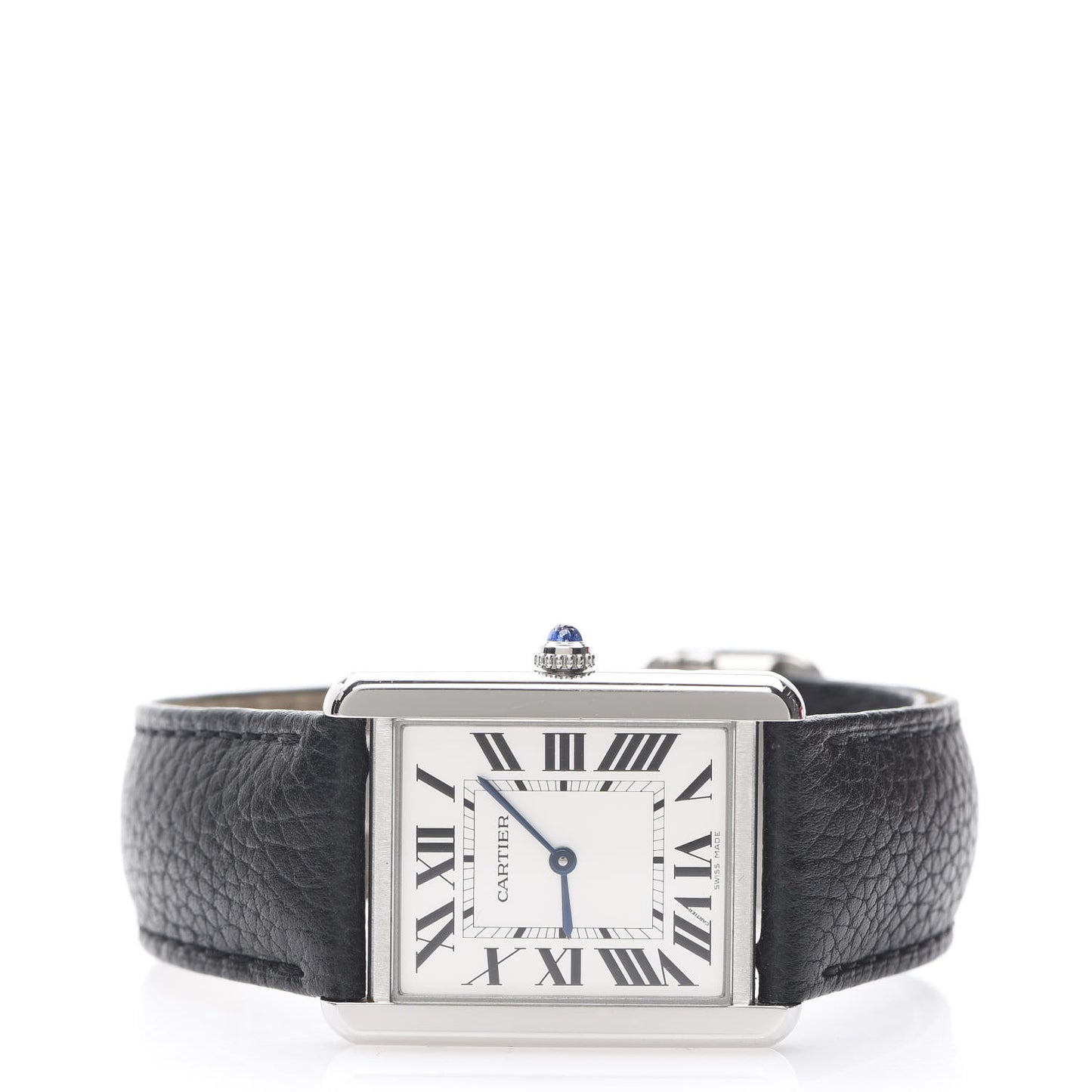 Stainless Steel Calfskin 27mm Tank Solo Quartz Watch