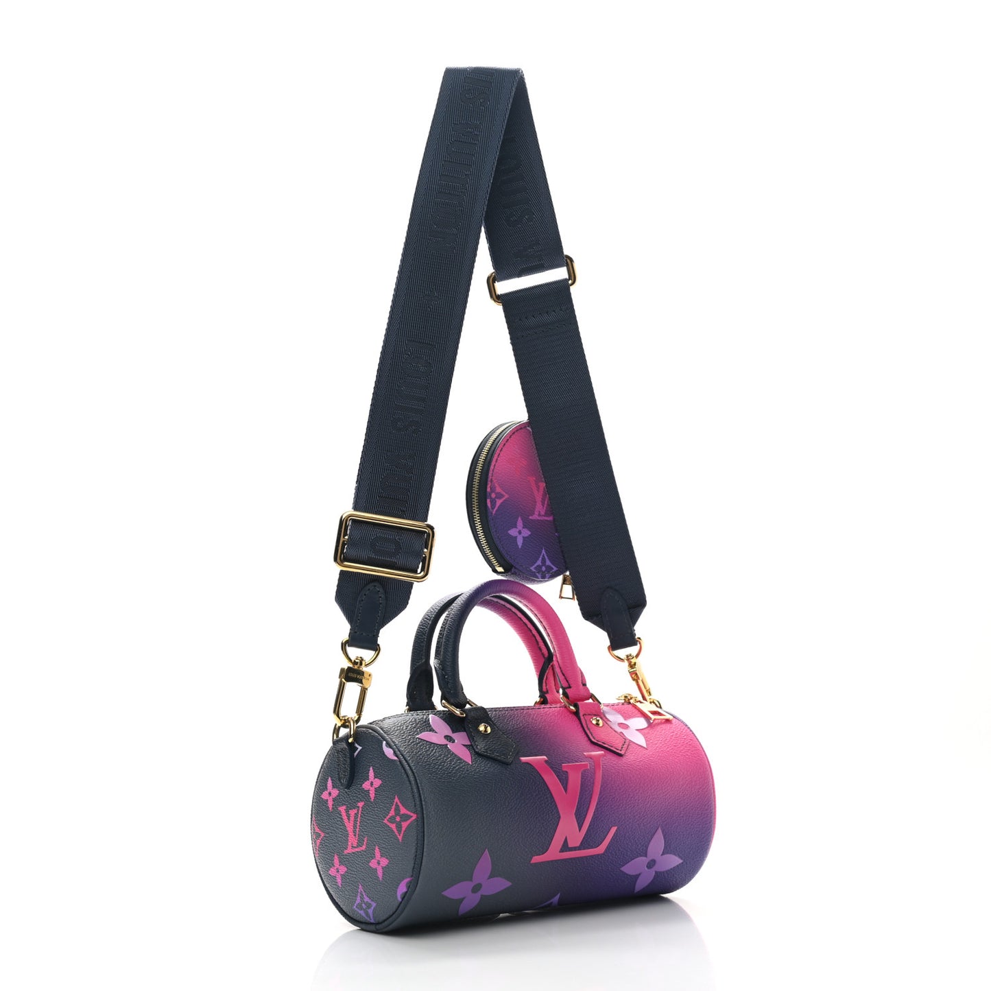 Monogram Giant Spring In The City Papillon BB Midnight Fuchsia
