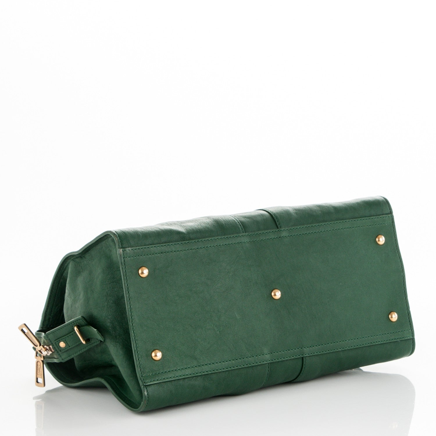 Saint Laurent Sheepskin Medium Cabas ChYc Tartan Green 4 of 6