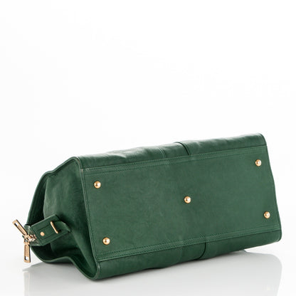 Saint Laurent Sheepskin Medium Cabas ChYc Tartan Green 4 of 6