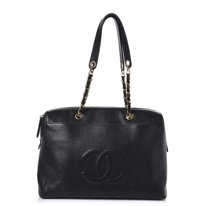 Chanel Caviar Large CC Shoulder Bag Black 1 of 7