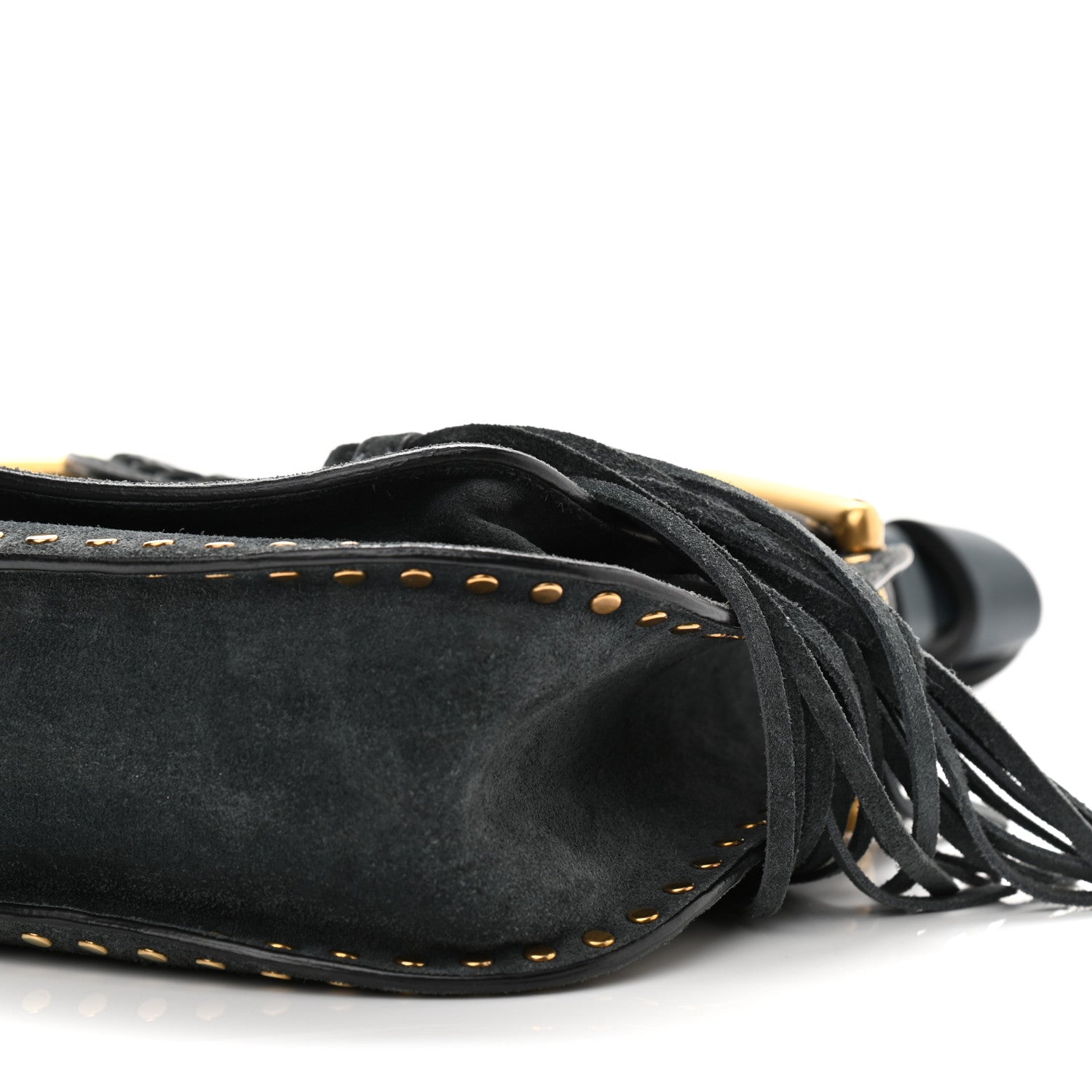 Chloe Suede Calfskin Braided Mini Hudson Shoulder Bag Full Blue 10 of 10