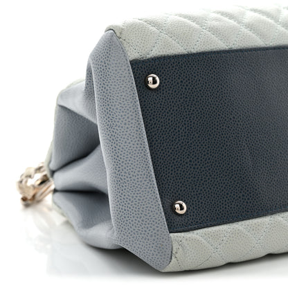 Chanel Caviar Quilted Large Just Mademoiselle Bowling Bag Light Blue 9 of 13