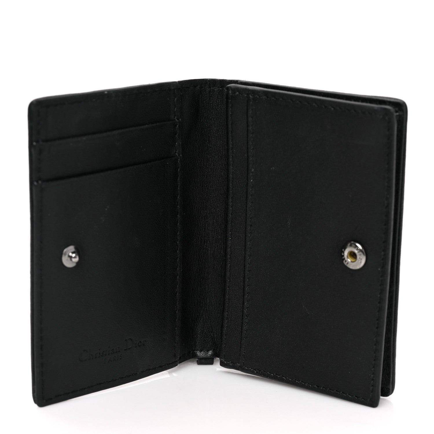 Christian Dior Lambskin Cannage Small Lady Dior Flap Card Holder Black 5 of 9