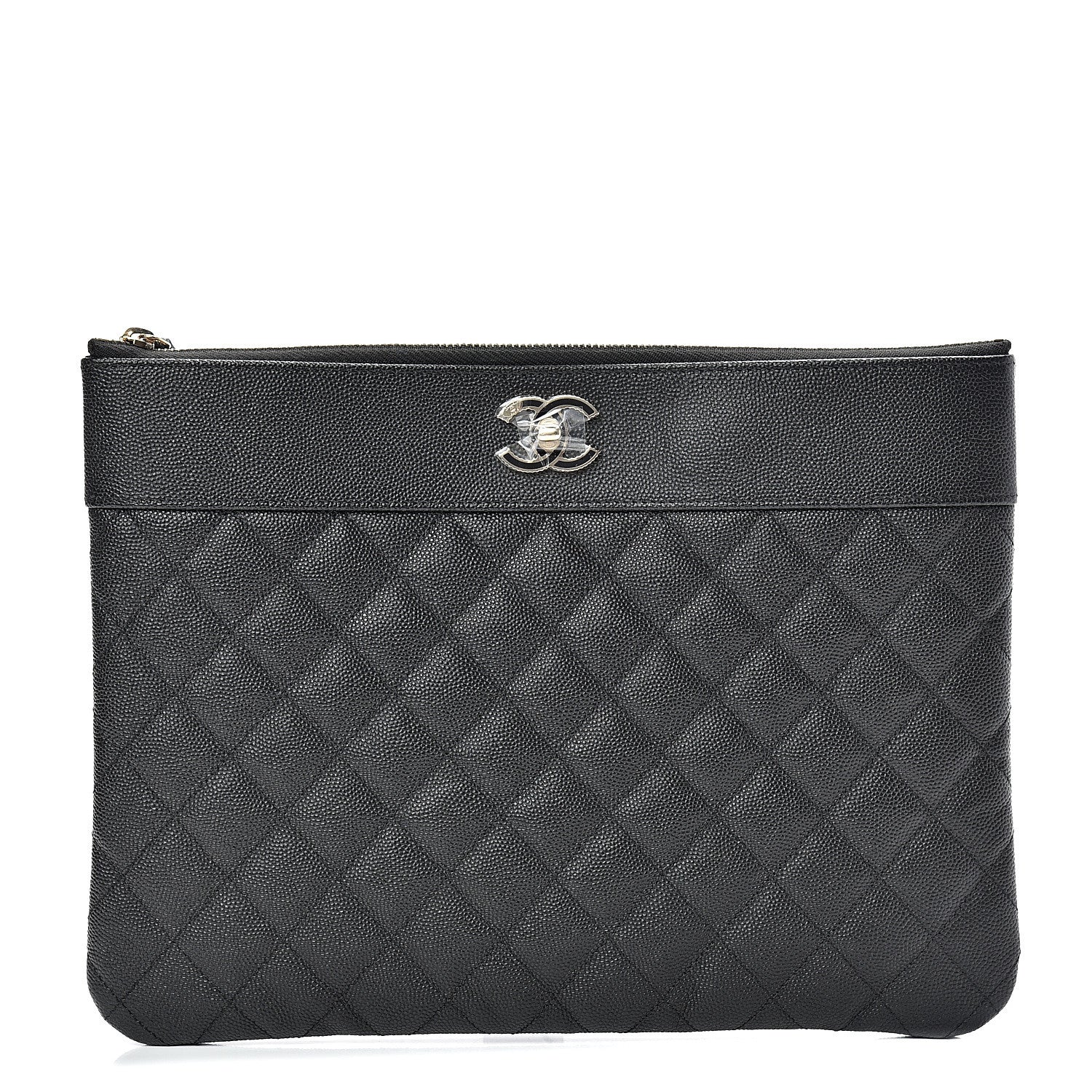Chanel Caviar Quilted Medium Vintage Mademoiselle Cosmetic Case Black 1 of 7