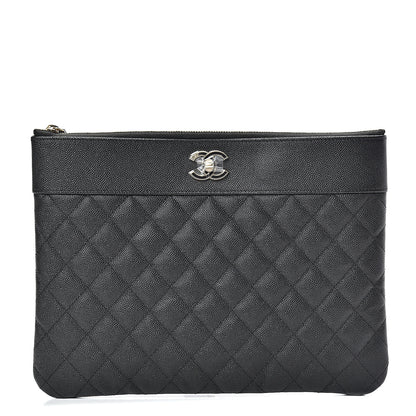 Chanel Caviar Quilted Medium Vintage Mademoiselle Cosmetic Case Black 1 of 7