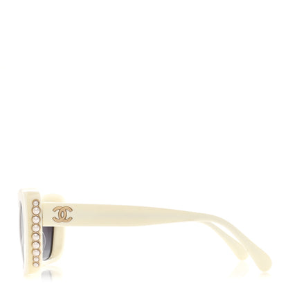Chanel Acetate Pearl Cat Eye CC Sunglasses 5481-H-A White 3 of 7