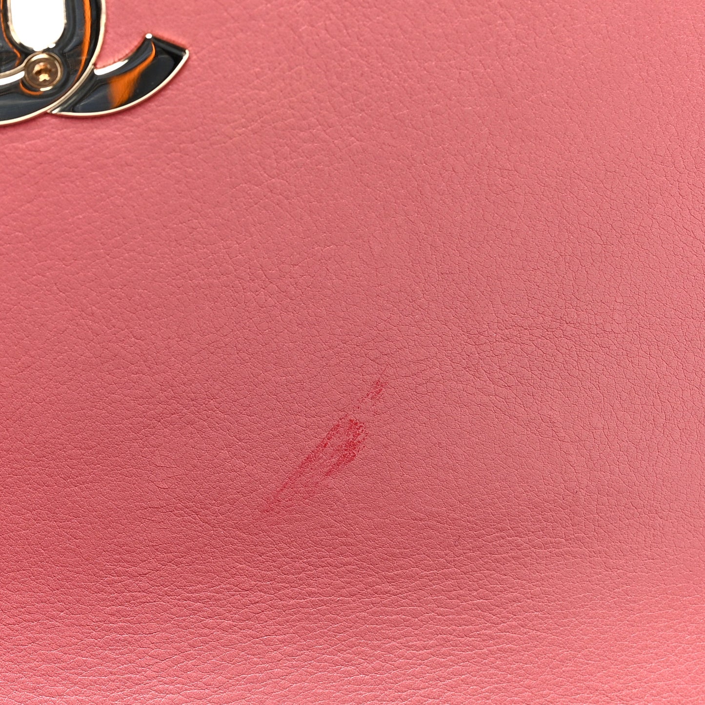Calfskin Stitched Small Flap Bag Pink