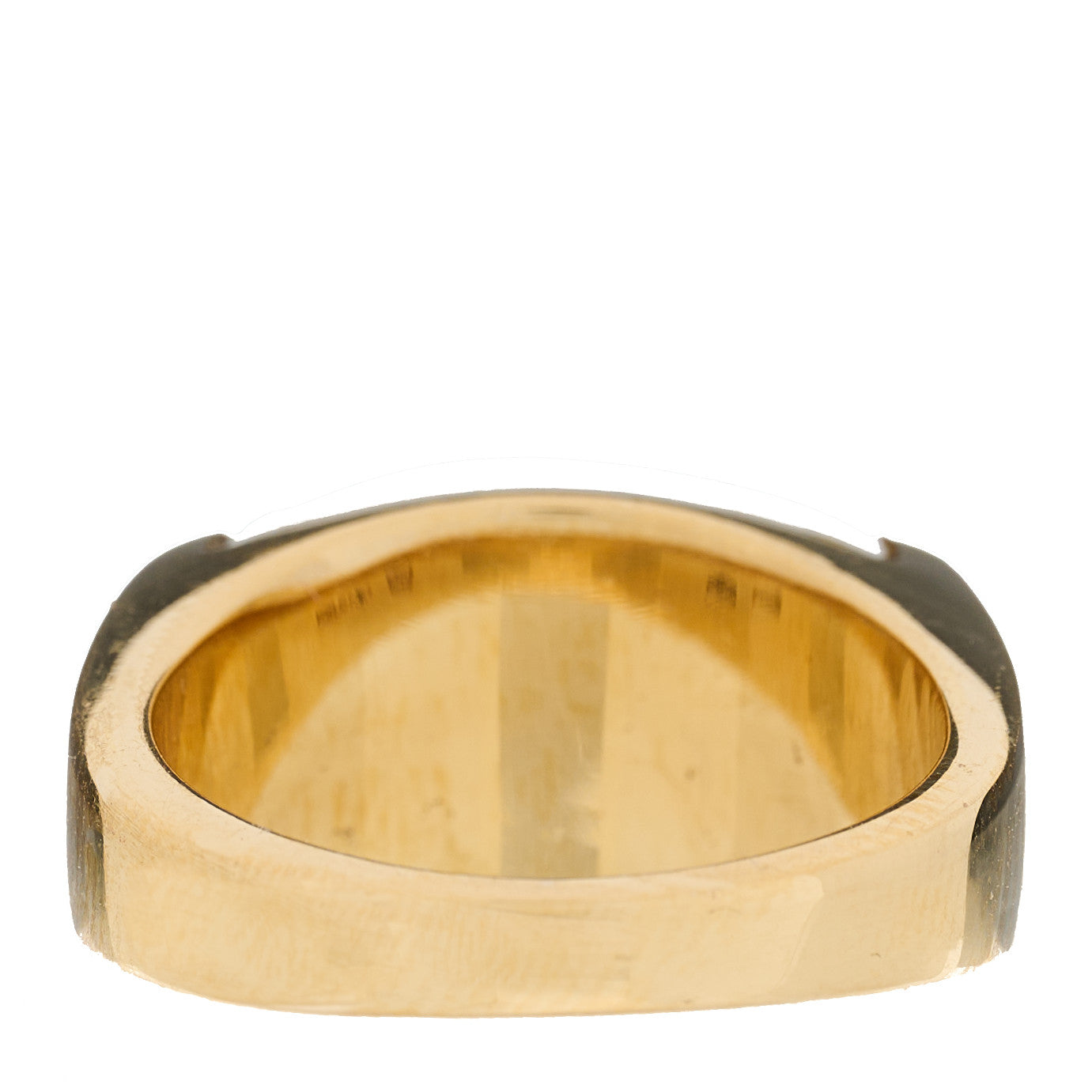 Bulgari 18K Yellow Gold White Ceramic Tronchetto Ring 52 6 4 of 6