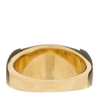 Bulgari 18K Yellow Gold White Ceramic Tronchetto Ring 52 6 4 of 6