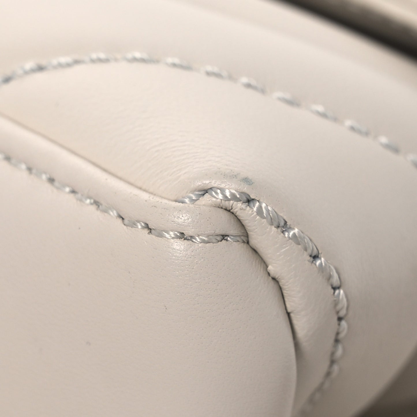 Calfskin Diagonal Quilted Jackhammer 19 Shoulder Bag White