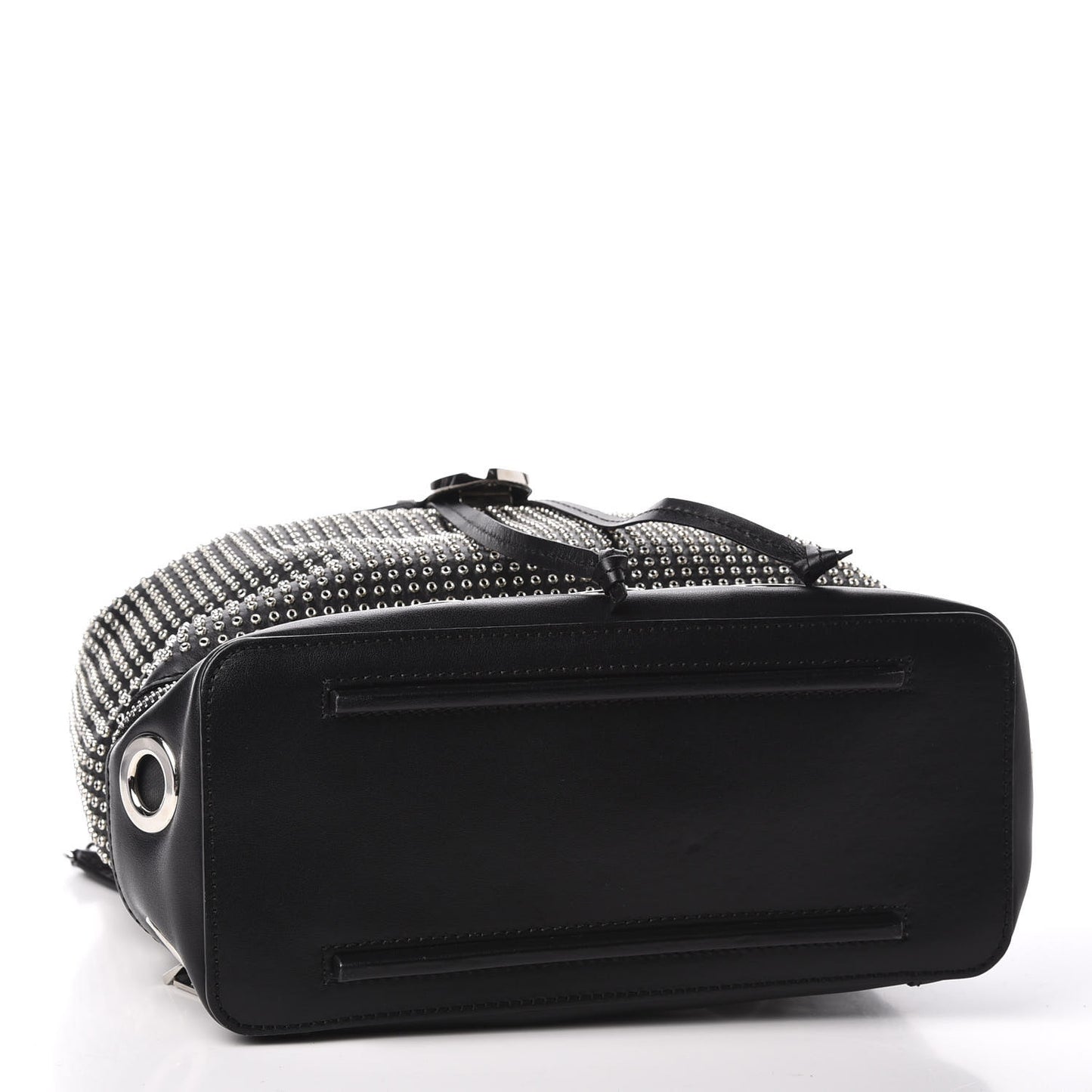Calfskin Grommet Backpack Black