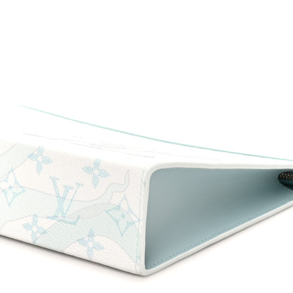 Louis Vuitton Monogram Aquagarden Pochette Voyage MM Crystal Blue 9 of 9