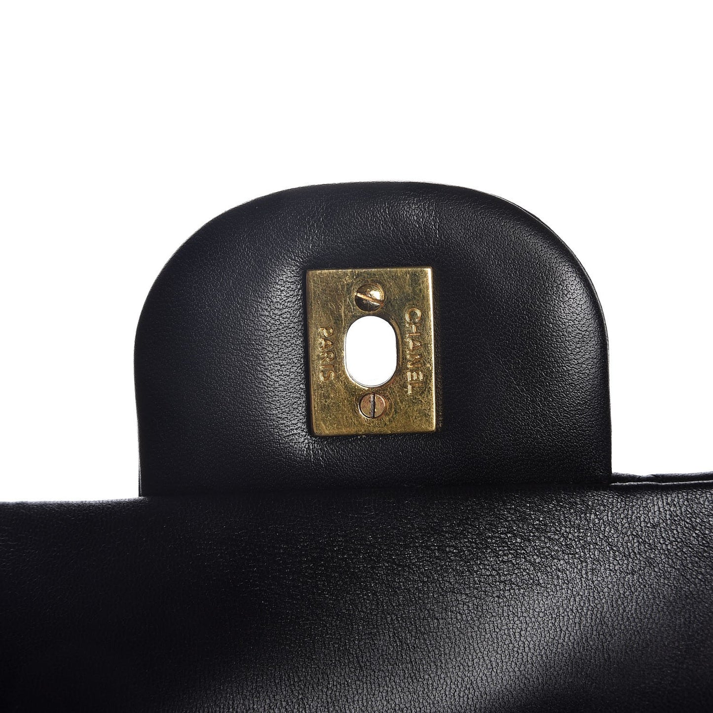 Lambskin Quilted Jumbo Double Flap Black
