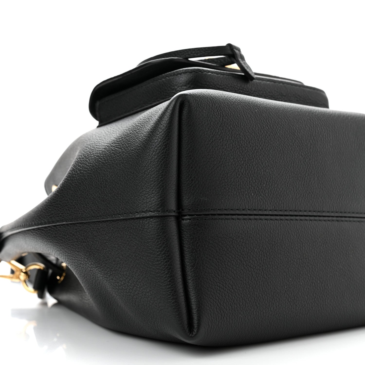 Louis Vuitton Calfskin Lockme Bucket MM Black 8 of 9