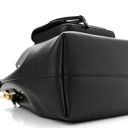Louis Vuitton Calfskin Lockme Bucket MM Black 8 of 9