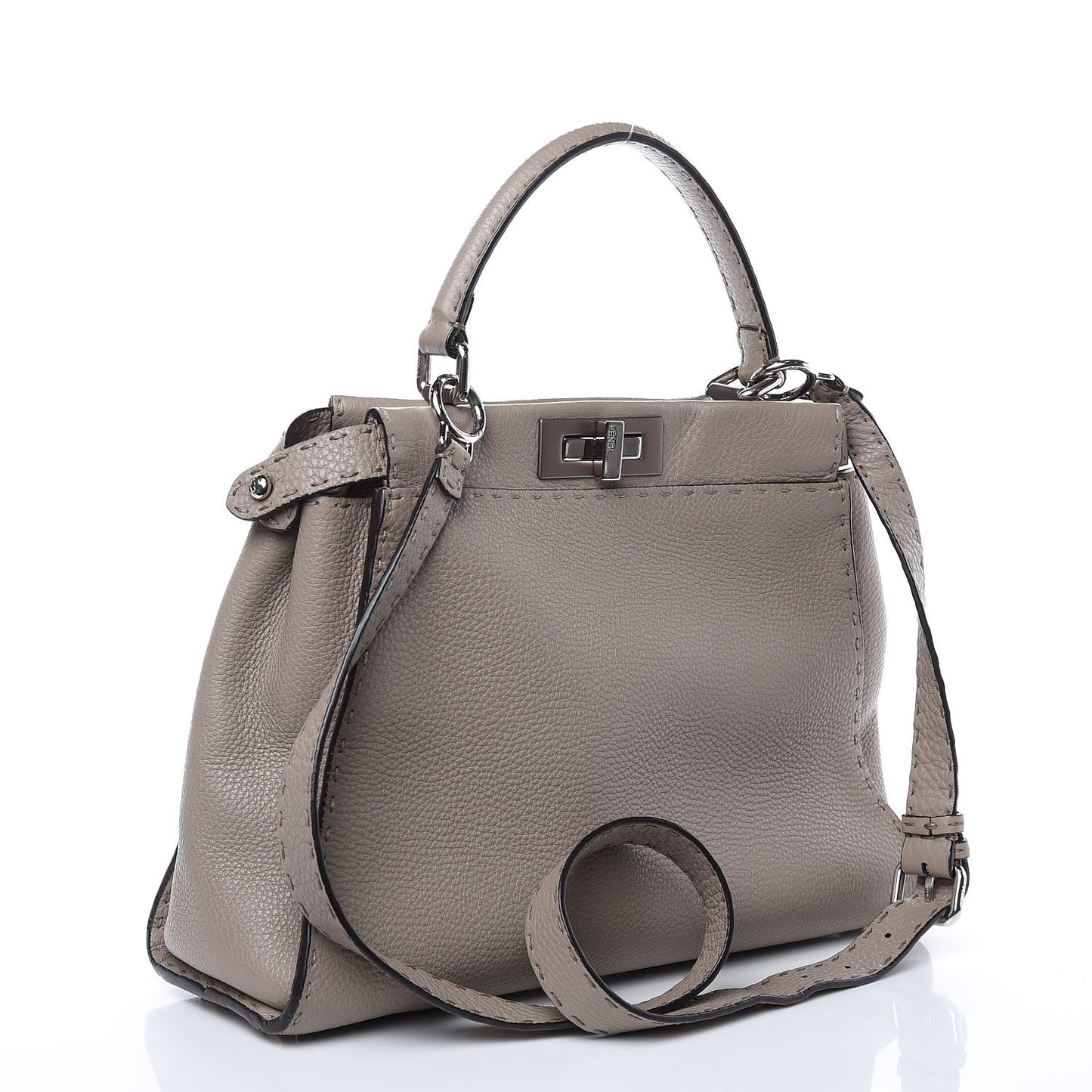 Cuoio Romano Selleria Medium Peekaboo Iconic Satchel Corda