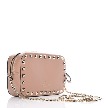Valentino Garavani Calfskin Small Rockstud Chain Camera Crossbody Bag Skin Sorbet 3 of 7